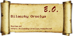 Bilaszky Orsolya névjegykártya